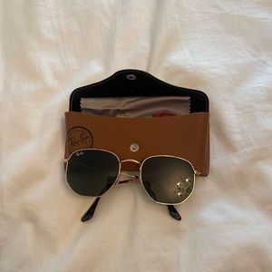 Rayban Sunglasses - black with gold rims